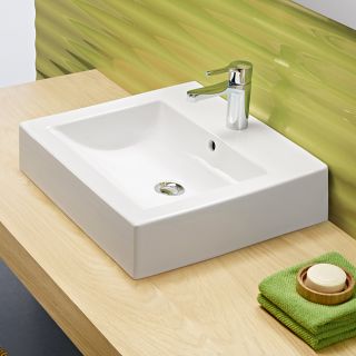 Bissonnet Wave Bathroom Ceramic Sink