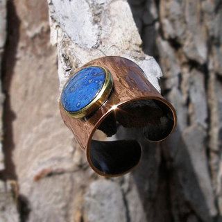 Copper Lapis Lazuli Ring (Chile)