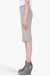 Rick Owens Light Taupe Silk Skirt for women