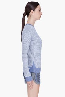T By Alexander Wang Blue Striped Crewneck Sweatshirt for women