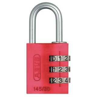 Abus 145/30 Red Combination Padlock, Dials 3, Red