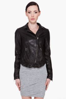Mackage Black Solange Leather Jacket for women