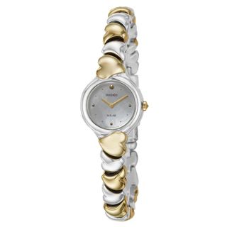 Seiko Womens Solar Stainless Steel and Yellow Goldplated Watch