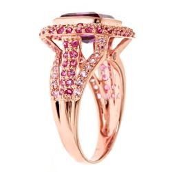 Yach Dyach Rose Gold over Silver Amethyst, Pink Sapphire and Thai