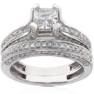 18k Gold 1 7/8ct TDW Diamond Bridal Ring Set (G H, VS)