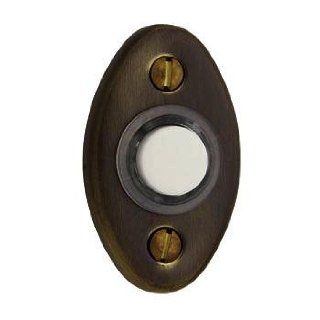 Baldwin Hardware 4852.151 Oval Brass Doorbell Button: Home