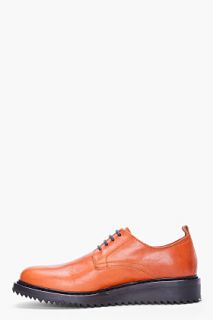 Ann Demeulemeester Cognac Leather Derby Shoes for men