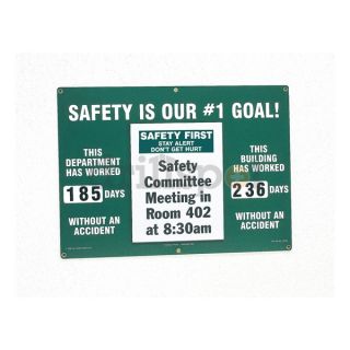 Brady SM350E Safety Scoreboard, 20 x 28In