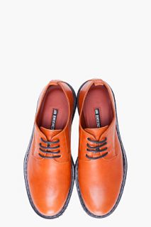 Ann Demeulemeester Cognac Leather Derby Shoes for men