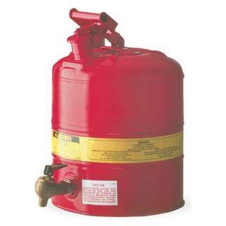 Justrite 7150140 Type I Faucet Safety Can, 5 gal., Red