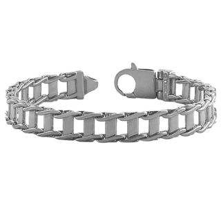 Fremada Rhodiumplated Silver Mens 10 mm Fancy Link Bracelet Today: $