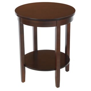 Bianco Collection Espresso Round Accent Table