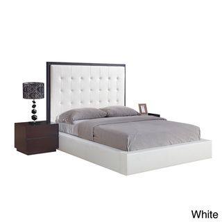 City Line Wenge Trim Contemporary Queen Bed