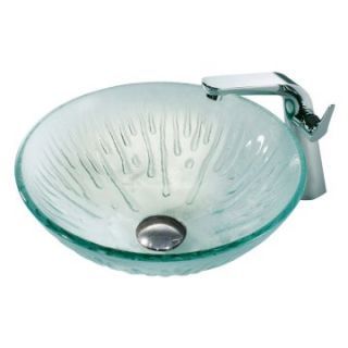 Vigo Molded Ice Vessel Sink with Arched Faucet   Bathroom Sinks at
